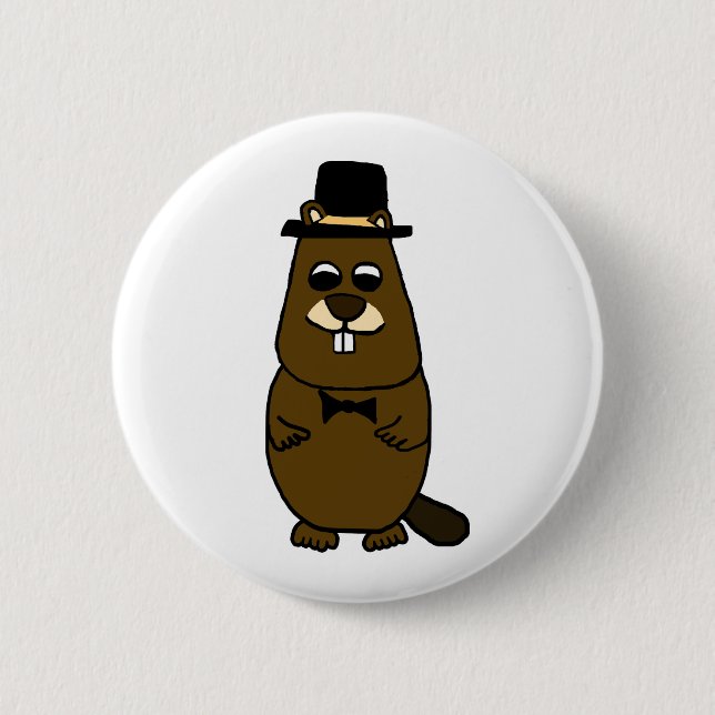 Groundhog verkleidet button (Vorderseite)