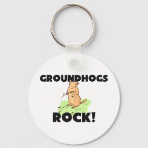 Groundhogs Felsen Schlüsselanhänger