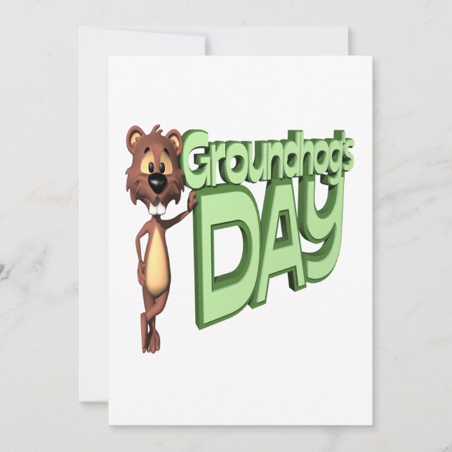 Groundhogs Tag Einladung (Vorderseite)