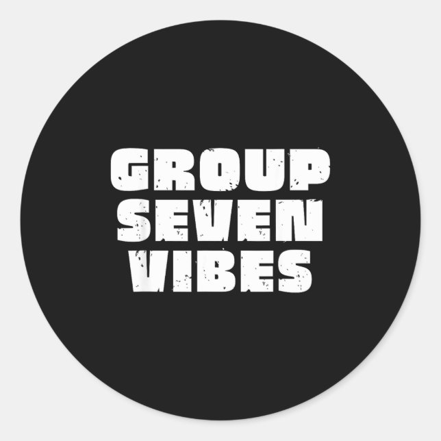 Group 7 Seven Vibes Elite Members  Runder Aufkleber (Vorderseite)