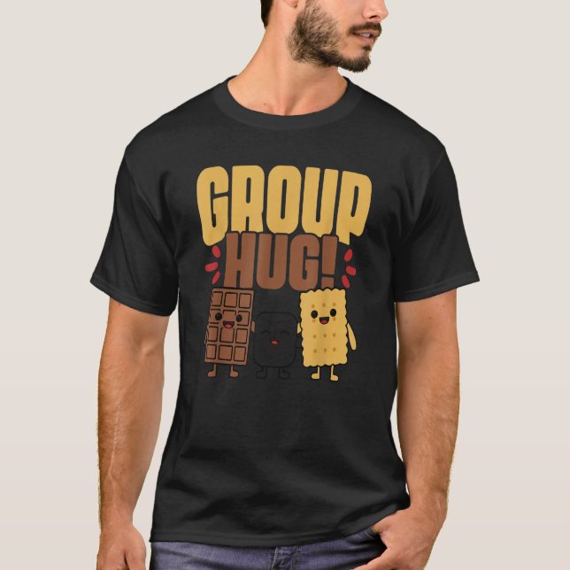 Group Hug S'more Campfire Chocolate Marshmallow Ca T-Shirt (Vorderseite)