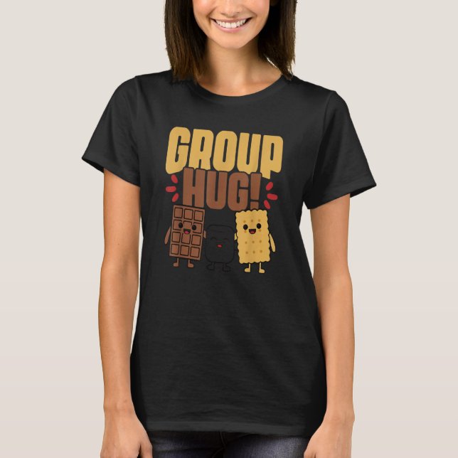 Group Hug S'more Campfire Chocolate Marshmallow Ca T-Shirt (Vorderseite)