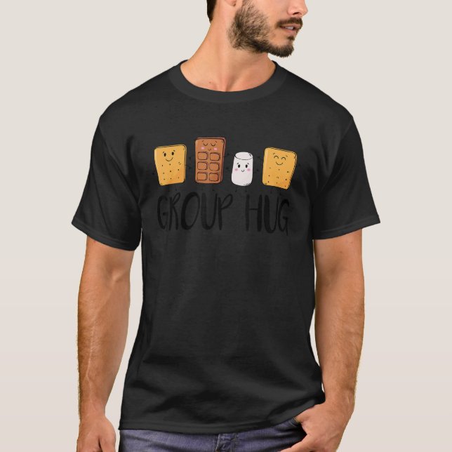 Group Hug S'mores Marshmallow Camping Campfire Smo T-Shirt (Vorderseite)