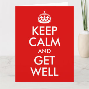 Group Keep Calm and Get Well Karte