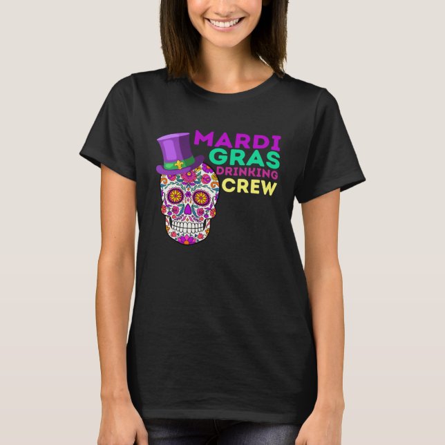 Group Mardi Gras Drinking Crew Matching Mardi Gras T-Shirt (Vorderseite)
