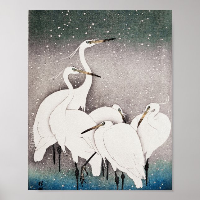 Group of Egrets Poster (Vorne)