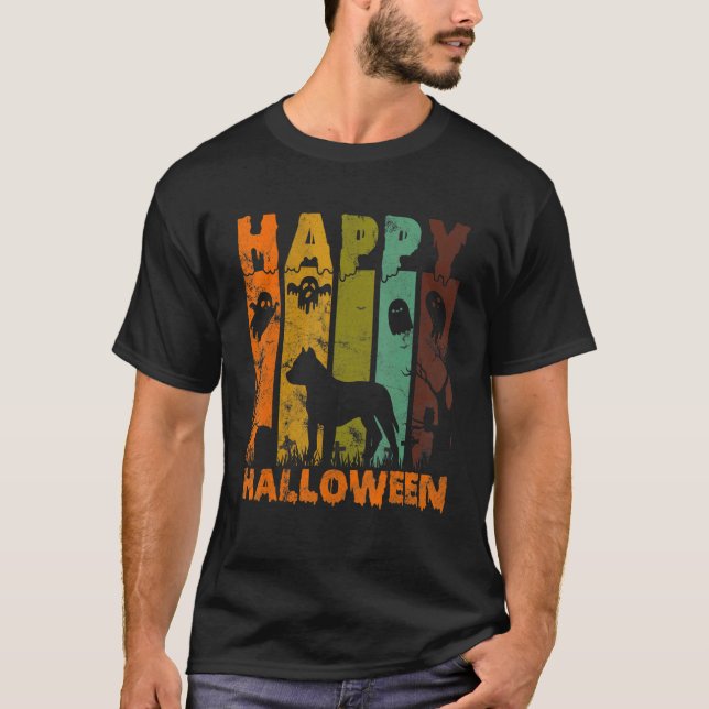 Group Pajamas Matching Halloween Costume Retro Pit T-Shirt (Vorderseite)