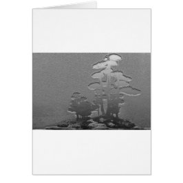 Groupe d'arbres de bonsaïs dans le gris métallique