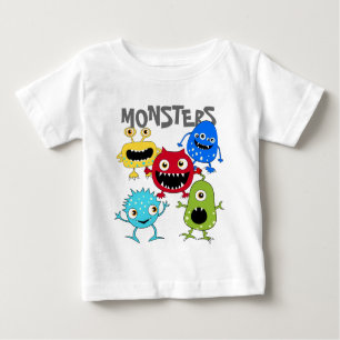 Groupe mignon de T-shirts de nourrisson de