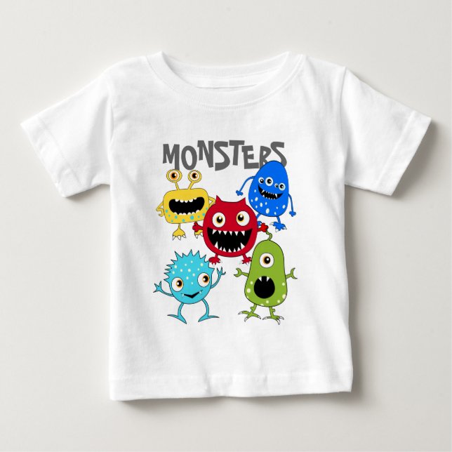 Groupe mignon de T-shirts de nourrisson de (Devant)