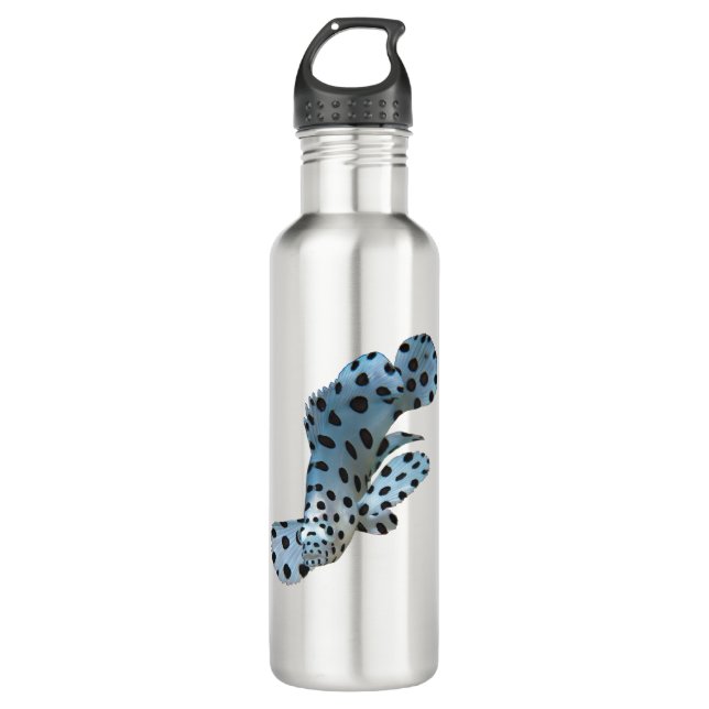 Grouper - Abstraktes Design - Aus einem Foto schne Edelstahlflasche (Vorderseite)