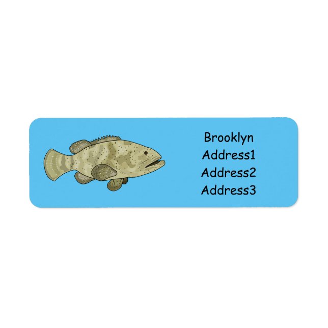 Grouper fish cartoon illustration (Vorne)