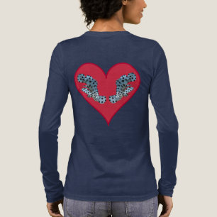 Grouper Zwillinge in einem roten Herzen - Illustra Tri-Blend Shirt