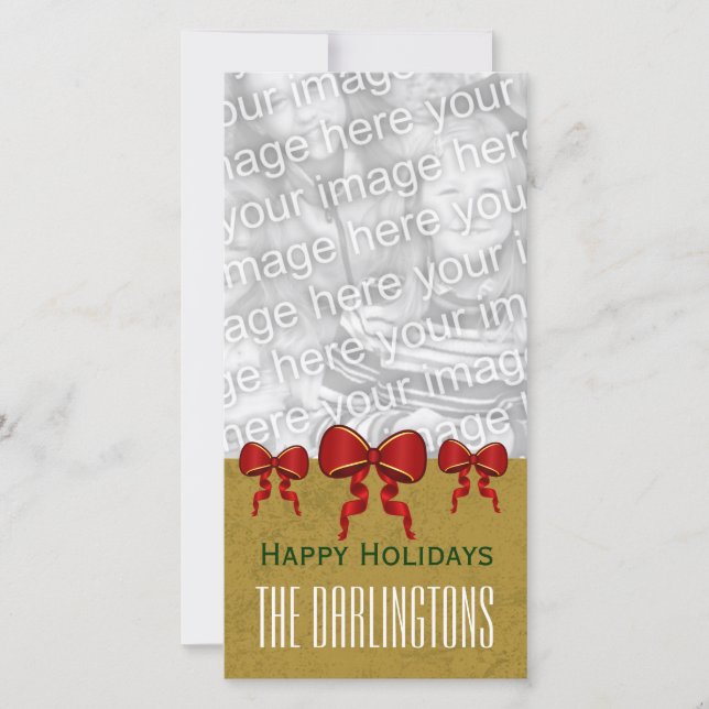 GROUPON Red Bows and Gold Frohe Weihnachten V11 (Vorderseite)