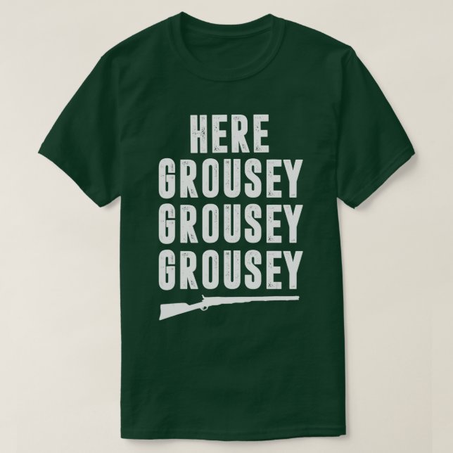 Grouse Jagd auf Männer Funny Hooter Junter Geschen T-Shirt (Design vorne)
