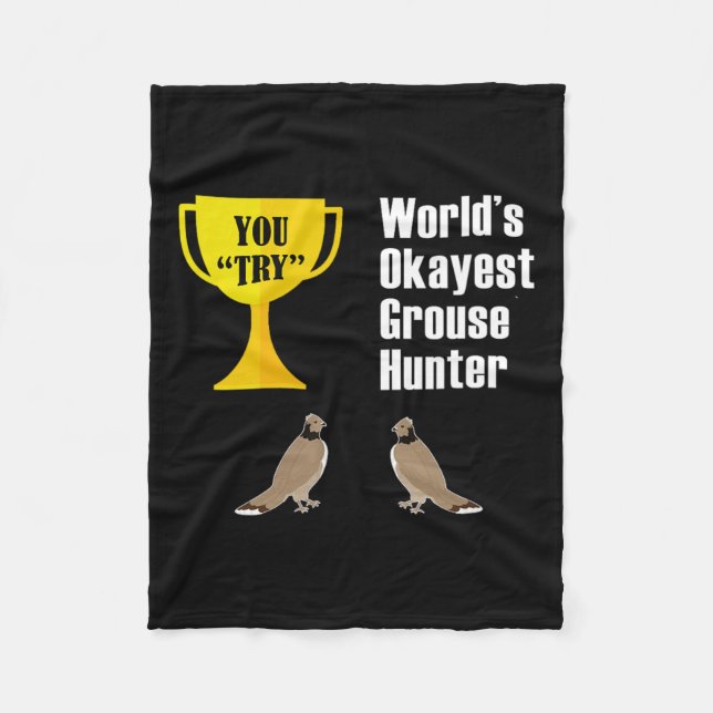 Grouse Junting Gift - Funny Tokest Hunter Fleecedecke (Vorderseite)