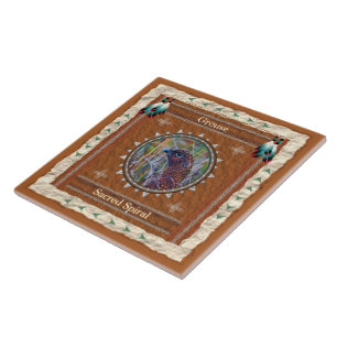 Grouse - Sacred Spiral Ceramic Tile Fliese