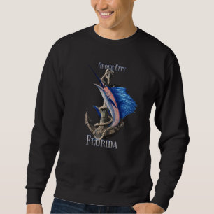 Grove City Florida Schwertfisch Marlin Ocean Fisch Sweatshirt