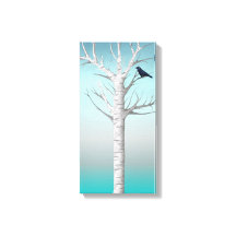 Grove de bouleau d'hiver avec canevas enveloppé 10