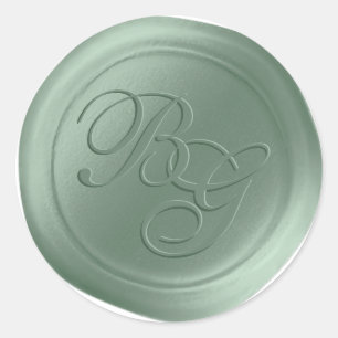 Grove Script Double Monogram Wax Siegel Stickers