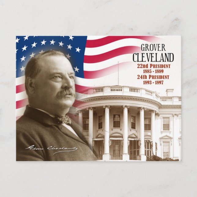 Grover Cleveland - 22. u. 24. Präsident der US Postkarte (Vorderseite)