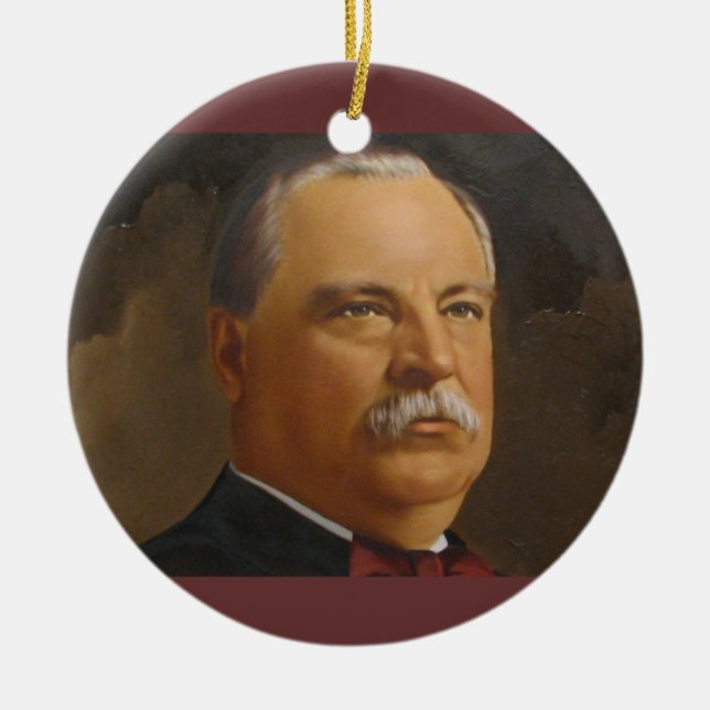 Grover Cleveland 22 und 24. Präsident Keramik Ornament (Vorne)