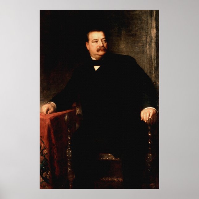GROVER CLEVELAND Portrait von Eastman Johnson Prin Poster (Vorne)