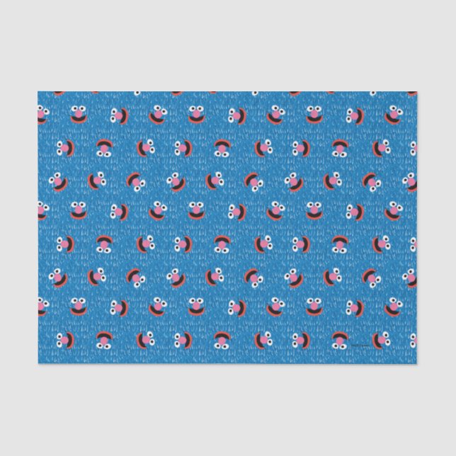 Grover Furry Face Muster Seidenpapier (Vorderseite)
