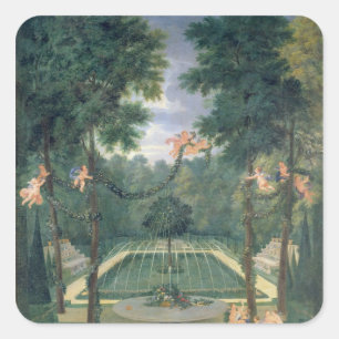 Groves of Versailles Quadratischer Aufkleber