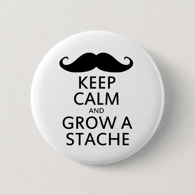 Grow a Stache Button (Vorderseite)