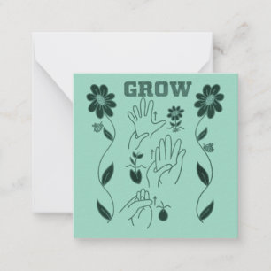 Grow - ASL-Design Mitteilungskarte
