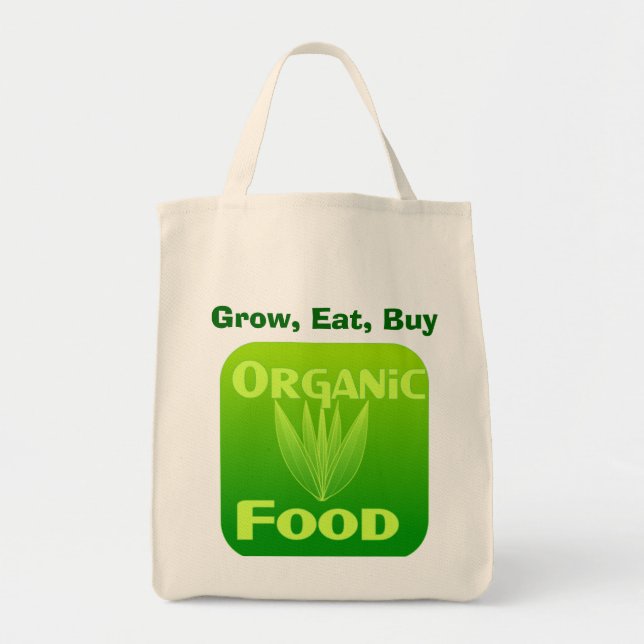 Grow, Eat, Kaufen Bio Nahrungstasche Tragetasche (Vorne)