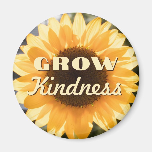 Grow Freundness Sonnenblume Magnet (Vorne)