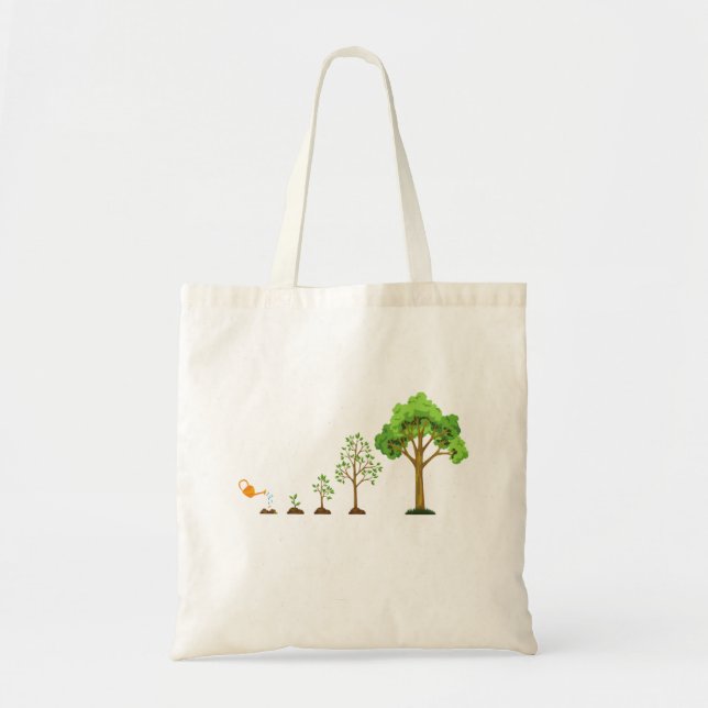 Grow Garden Tote Bag - Beispiel für Baumwachstum Tragetasche (Vorne)