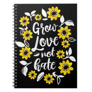 Grow Liebe Note Hate Notebook Notizblock