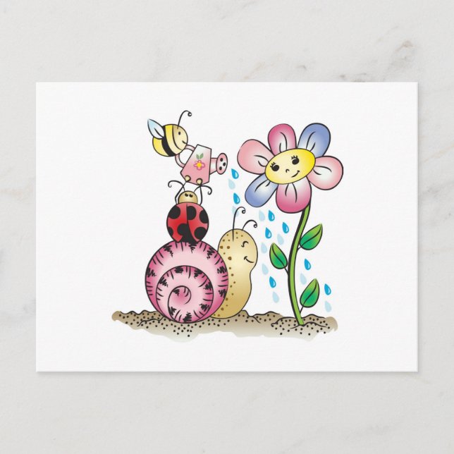 Grow mit mir! Grandit avec moi! Postkarte (Vorderseite)