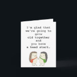 Grow Old Together Funny Friends of Euse Geburtstag Karte<br><div class="desc">Von albernen Witzen bis zu seriösen romantischen Aussagen, MiKa Art Zazzle Shop hat für jeden etwas. Canadiana, japanische Geschenke, Schmuck, Hüllen für elektronische Geräte, lustige Knöpfe, Tasse Tassen, Ornamente, Karten und Plakate... . Bitte nehmen Sie sich etwas Zeit und schauen Sie sich um. Vielleicht finden Sie sogar etwas, von dem...</div>