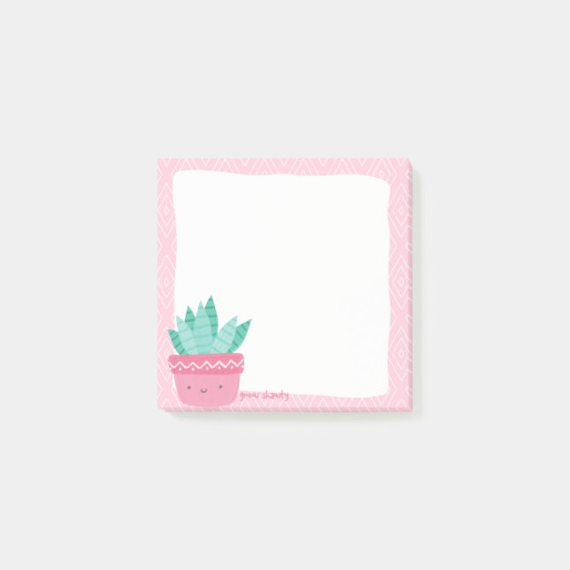 Grow Shawty Niedliche ästhetische Pflanze Post-it Klebezettel (Vorderseite)