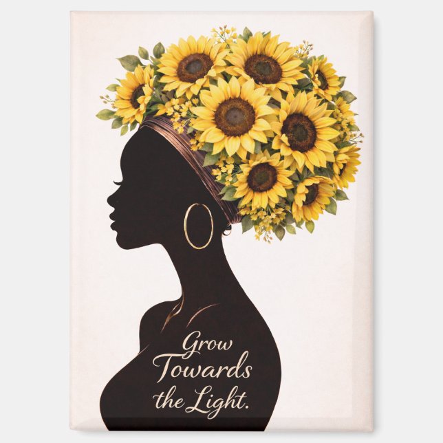 Grow Towards the Light Sunflower Magnet (Vorderseite)