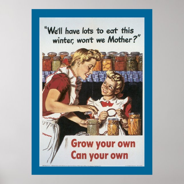 Grow Your Own, Can Your Own Poster (Vorne)