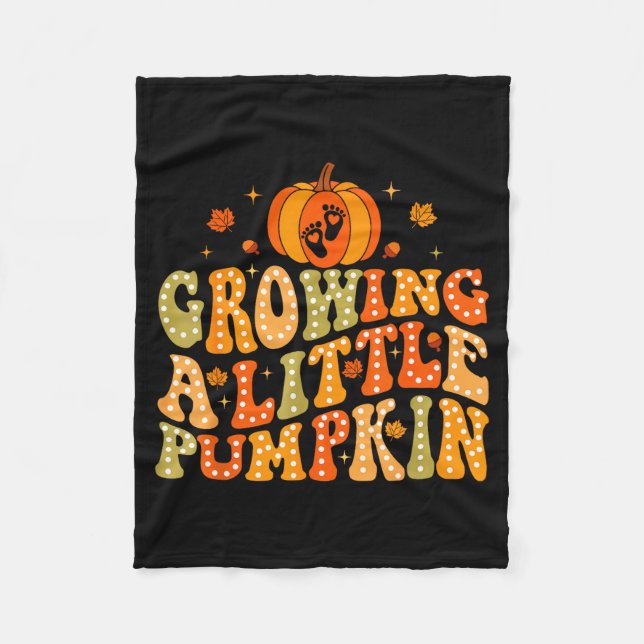 Growing A Little Pumpkin Fall Autumn Pregnancy Tha Fleecedecke (Vorderseite)