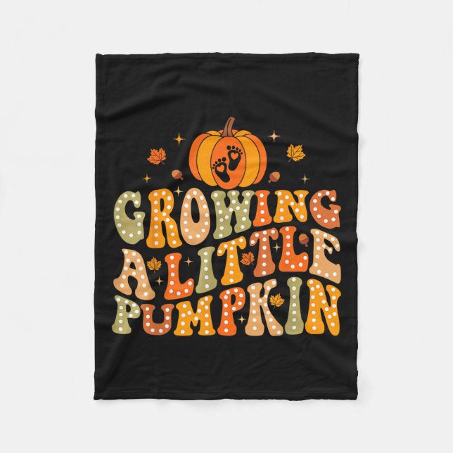 Growing A Little Pumpkin Fall Autumn Pregnancy Tha Fleecedecke (Vorderseite)