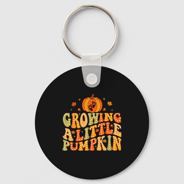 Growing A Little Pumpkin Fall Autumn Pregnancy Tha Schlüsselanhänger (Vorderseite)