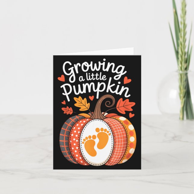 Growing A Little Pumpkin Maternity Pregnancy Thank Karte (Vorderseite)