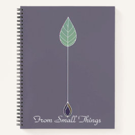 Growing Gradient Symbol | From Seed to Leaf Line Notizbuch