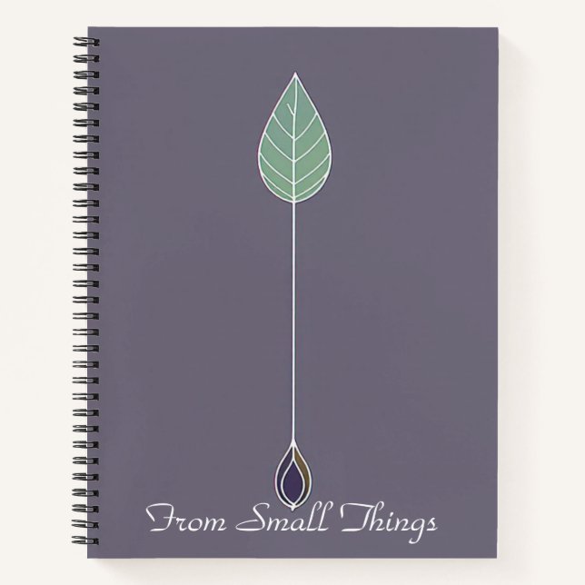 Growing Gradient Symbol | From Seed to Leaf Line Notizbuch (Vorderseite)