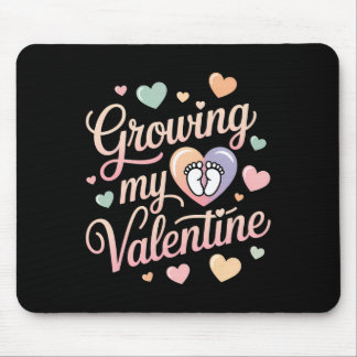 Growing My Valentine By Feet Heart Design Mousepad