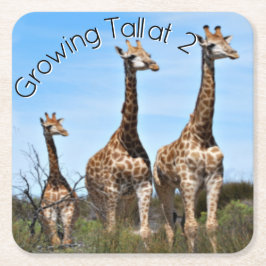 Growing Tall Safari Moment Rechteckiger Pappuntersetzer