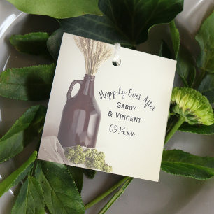 Growler, Hopfen und Weizen Hochzeit hoffnungsfroh Geschenkanhänger