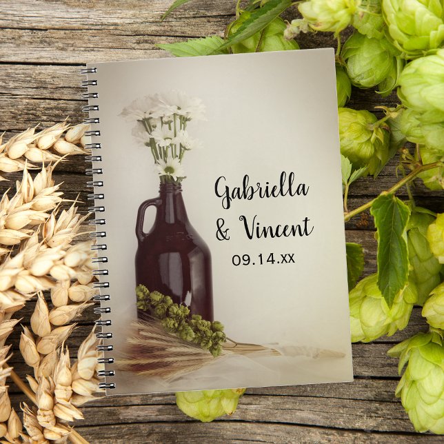 Growler Hops Daisies Brasserie Mariage Livre d'or (Créateur téléchargé)